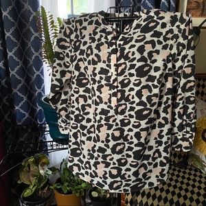 Talbots Leopard print blouse